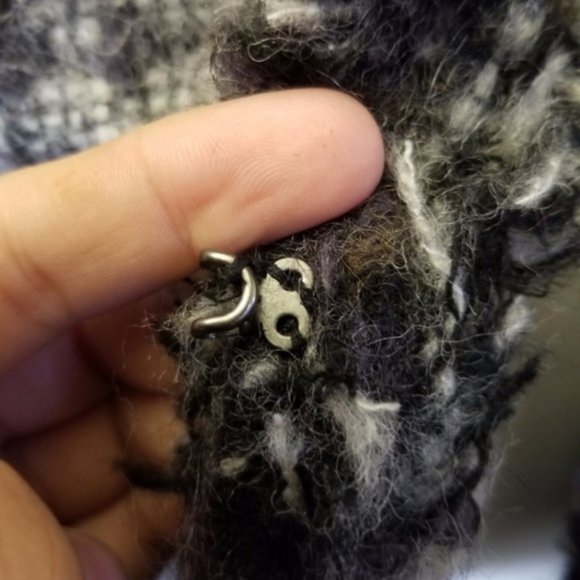 Wool peplum JOE Fresh tweed black blazer size 2 (F10) - Picture 4 of 8